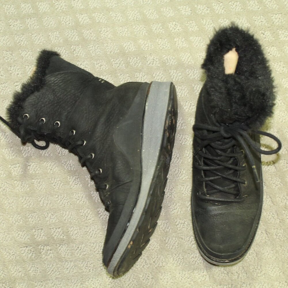 Merrell Women's 6 Select Dry Black Waterproof Nubuck Leather Lace Up Boots J9511